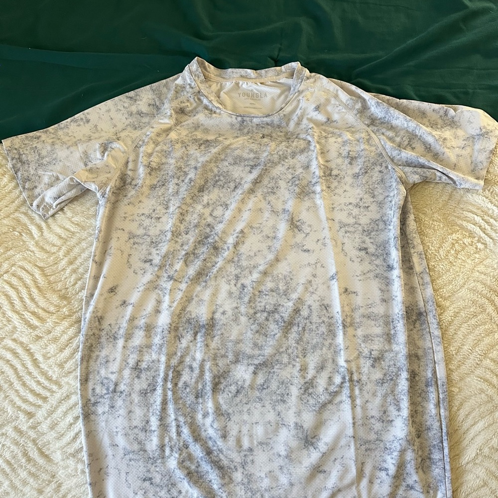 YoungLA White and Gray Short Sleeve Tee